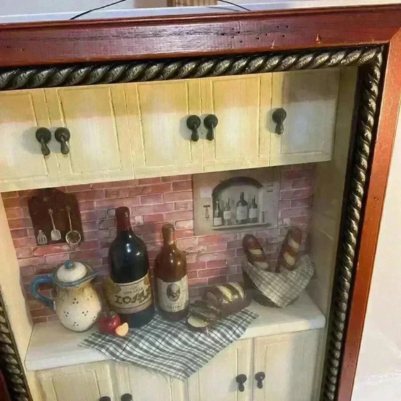 Arister Gift Inc. Diorama French Country Kitchen Scene, Teapot,Wine,French bread - Picture 6 of 10